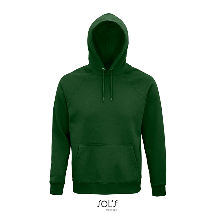 Hoodie unisexe coton bio rPET personnalisé 280g - STELLAR Vert bouteille